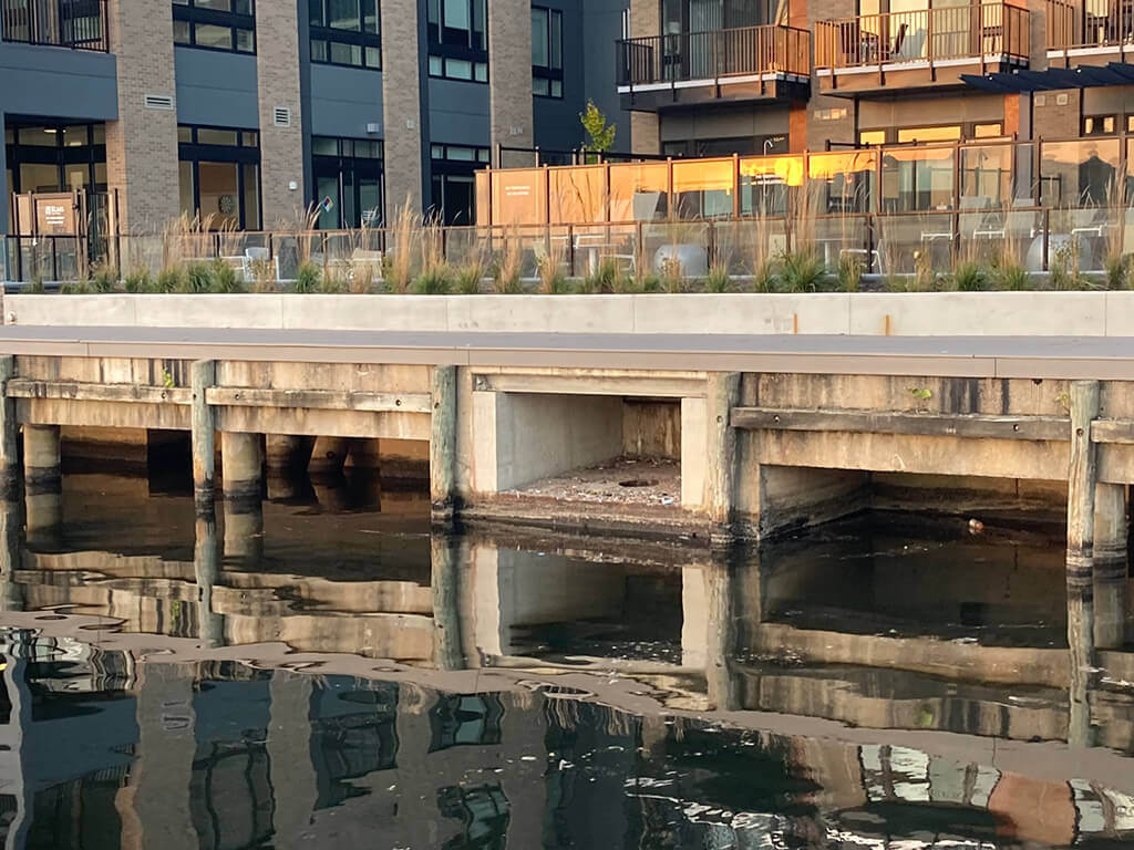 Elms Fells Point, refurbished bulkhead and public esplanade