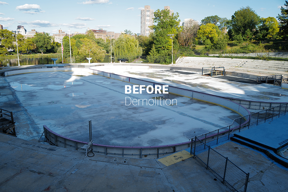 Before Demolition For Rebuild of Lasker Pool and Rink