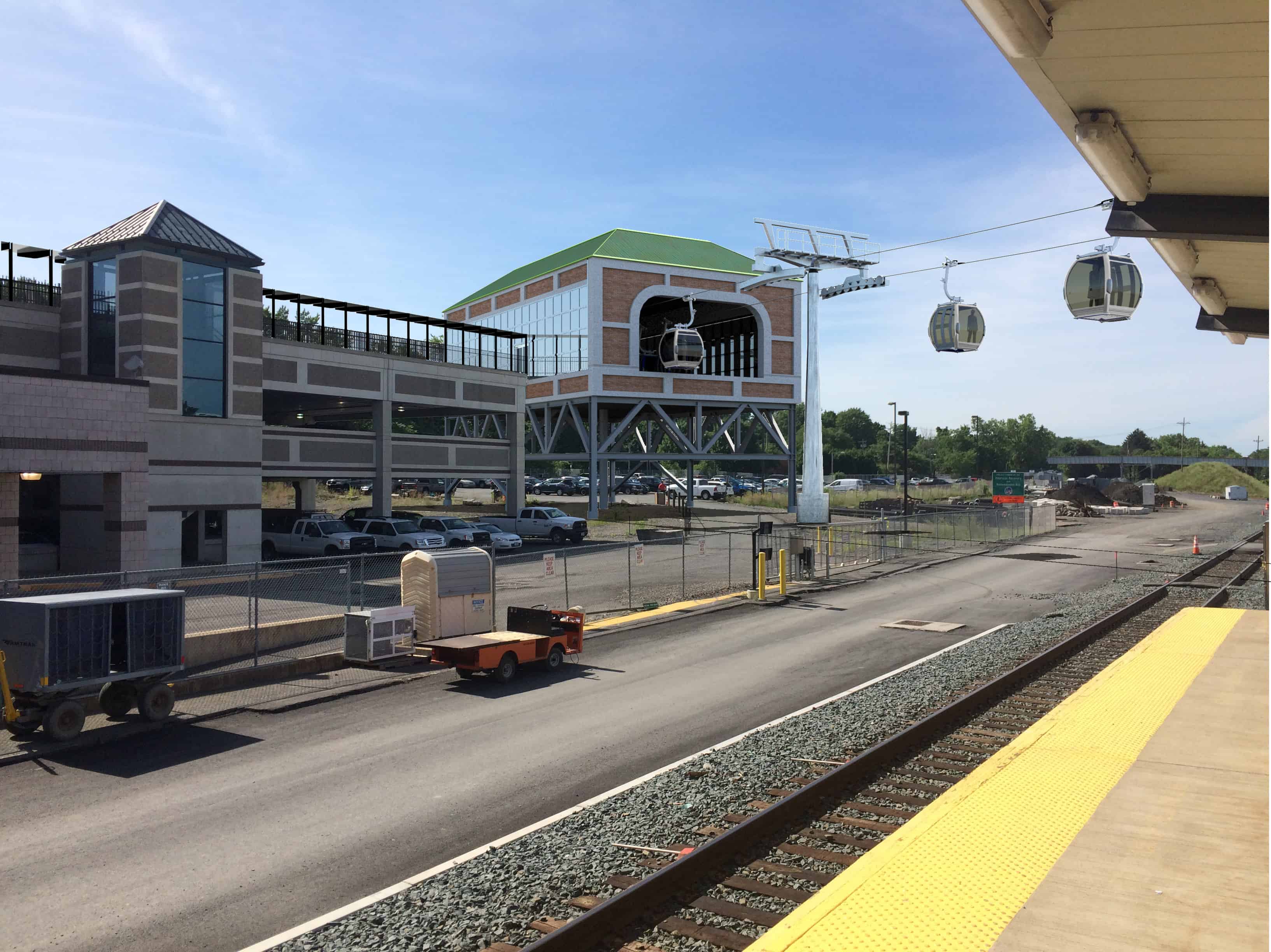 Rendering of Gondola Connecting To Train Station