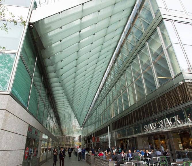 Engineering of Goldman Sachs Glass Canopy for Pedestrian Walkway in NYC