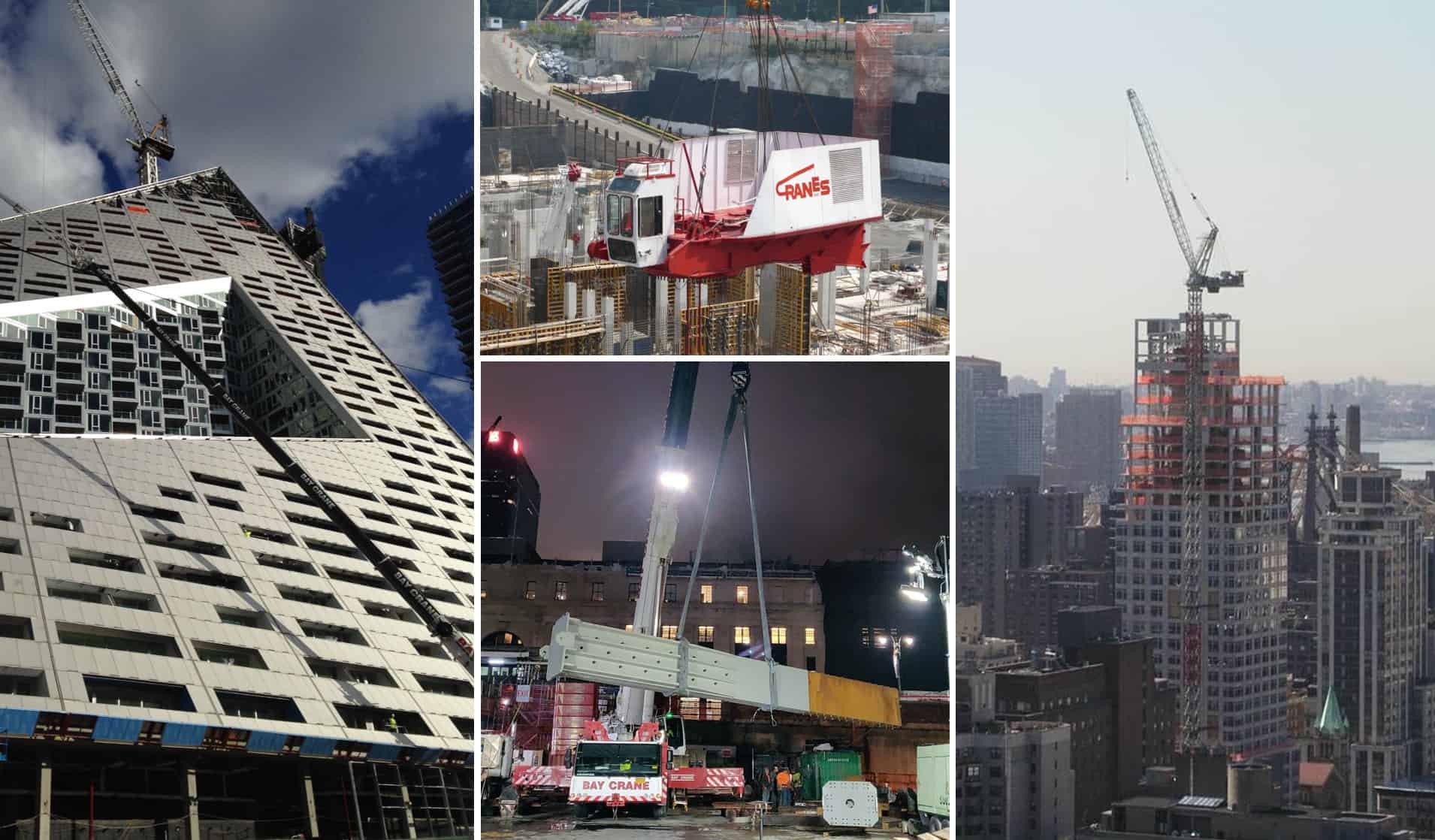 Collage of Cranes of Rooftops