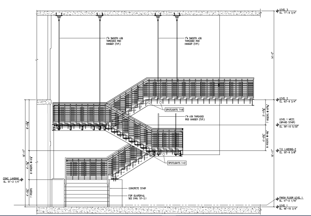 Ace Hotel Stair Construction Drawing