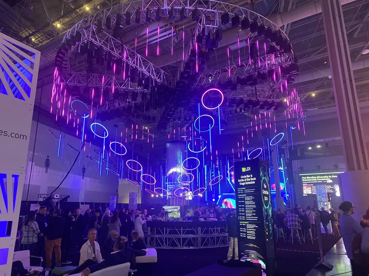 An immersive LED lighting installation at LDI 2024