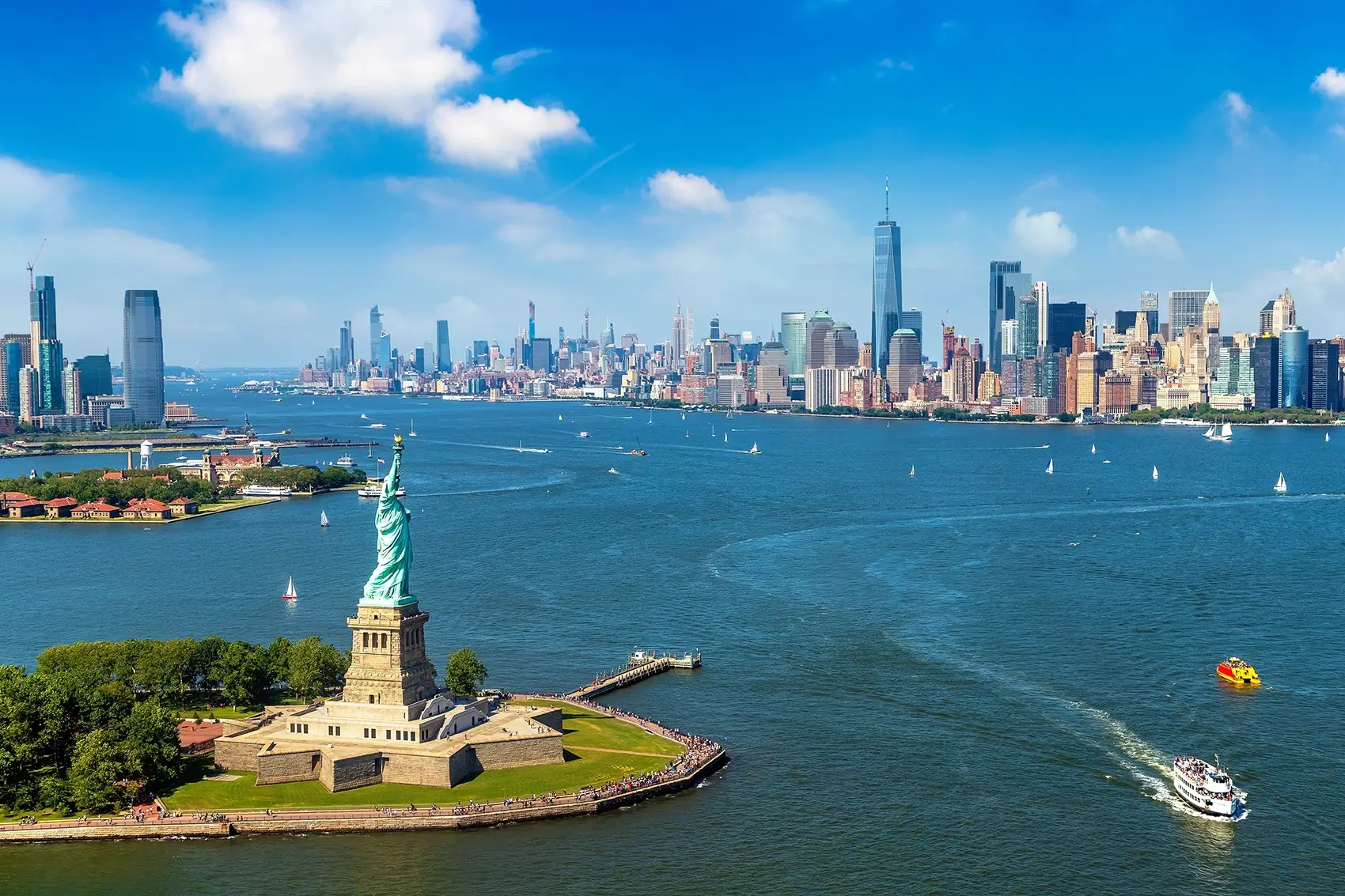 Aerial View of NYC Waterfront, Where McLaren provides Coastal Permitting, Environmental, and Regulatory Review Serivces