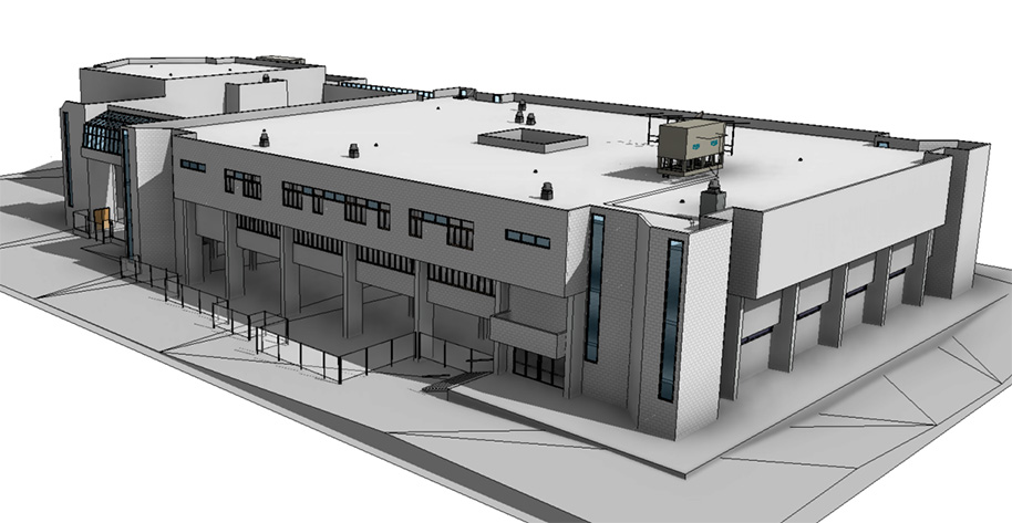 School Building 3D Model done by McLaren Engineering Group